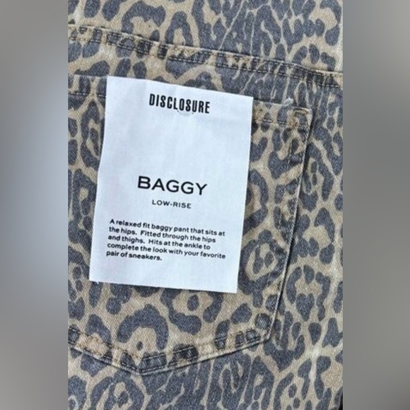 Disclosure Baggy Low-Rise Leopard Print Pants size 30 - Picture 7 of 12